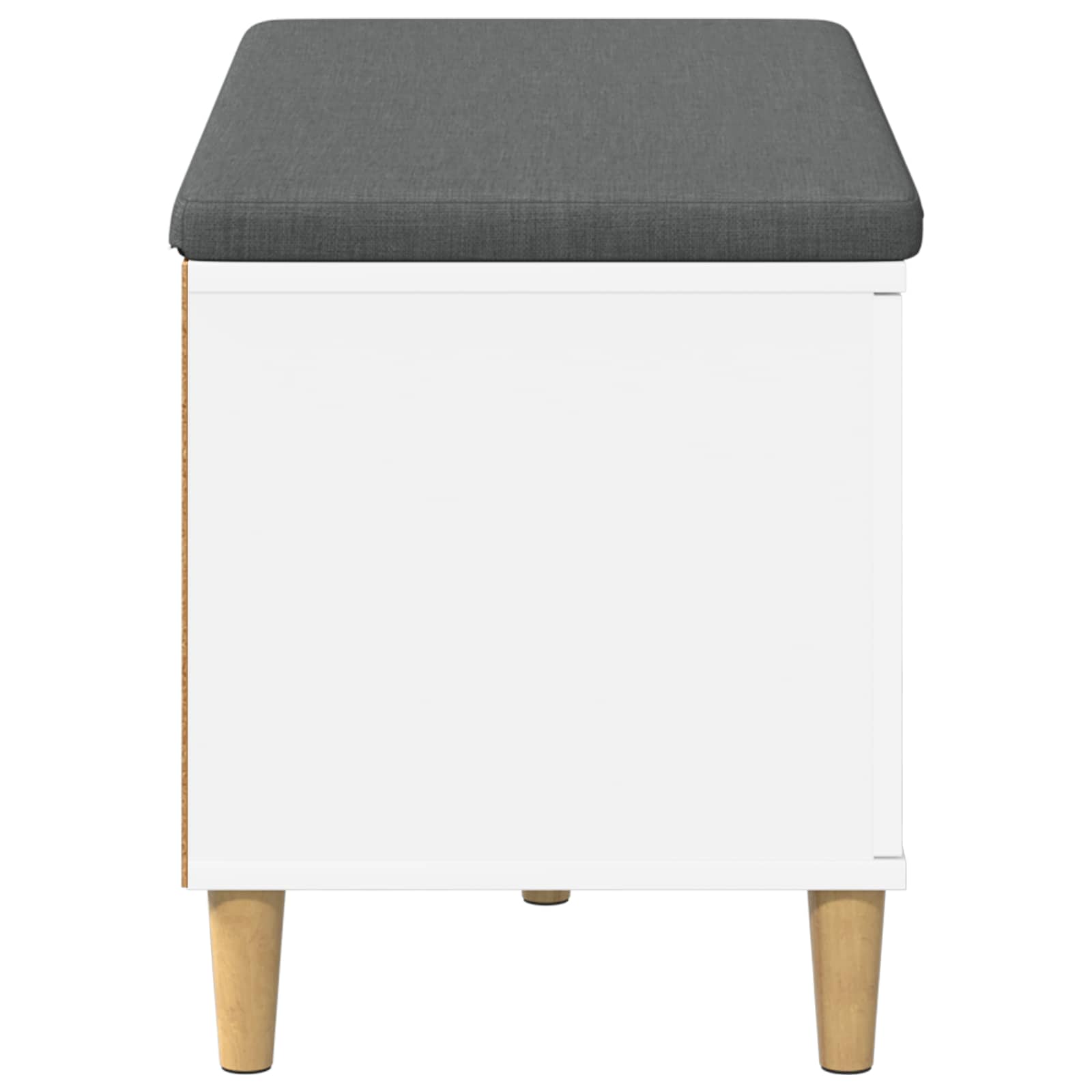 Haldna klop z blazino s shranjevanjem Bela 60 x 38 x 46 cm - slika 7