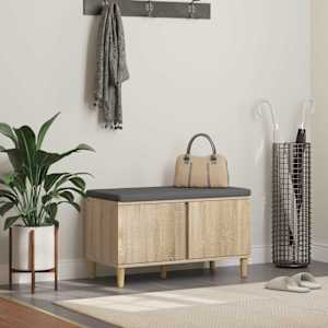 Haldna klop z blazino s polico Sonoma hrast 80 x 38 x 46 cm