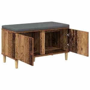 Chodbičková lavice s polštářem Staré dřevo 80 x 38 x 46 cm - obrázek 5