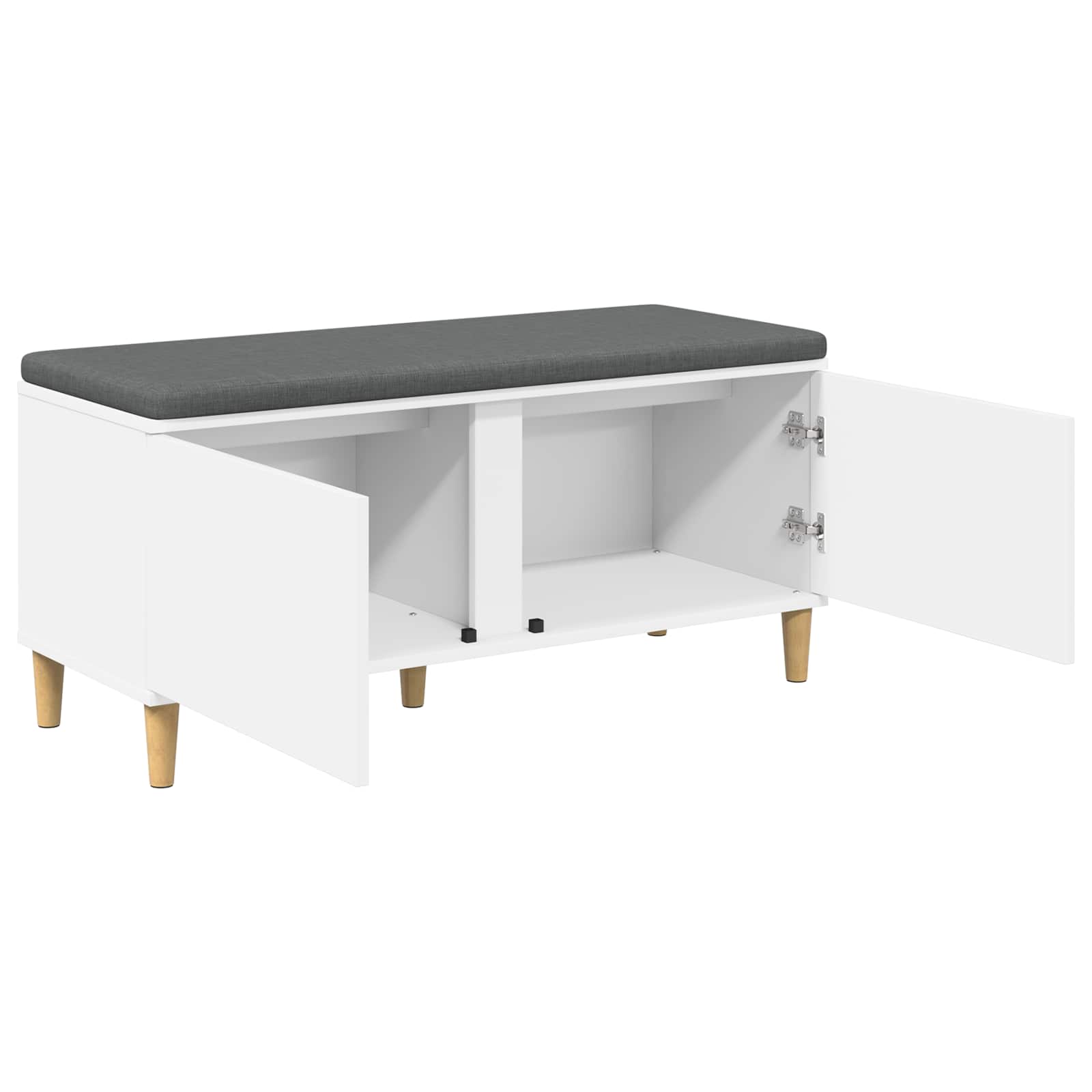 Haldna klop z blazino s shranjevanjem Bela 60 x 38 x 46 cm - slika 5