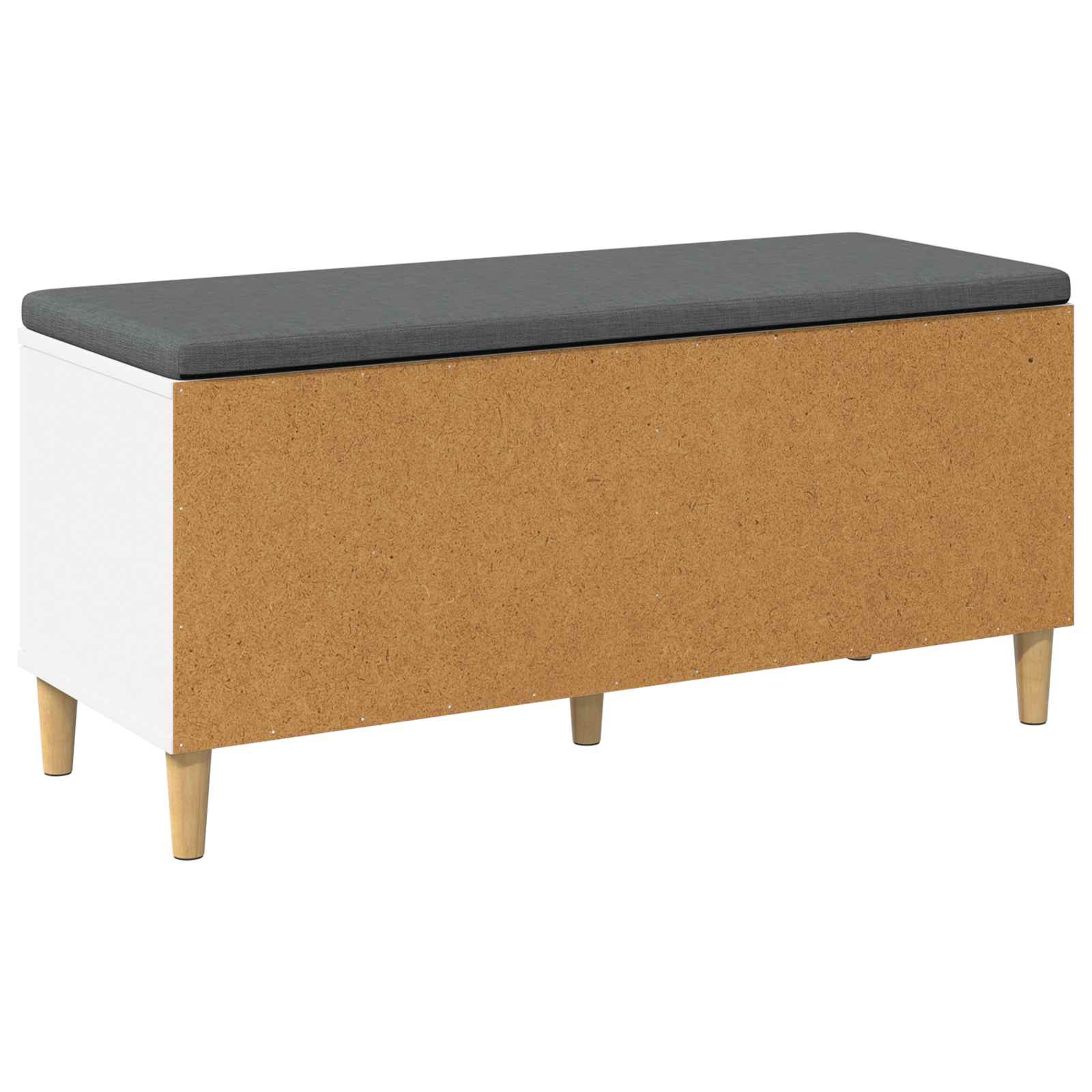 Haldna klop z blazino s shranjevanjem Bela 60 x 38 x 46 cm - slika 8