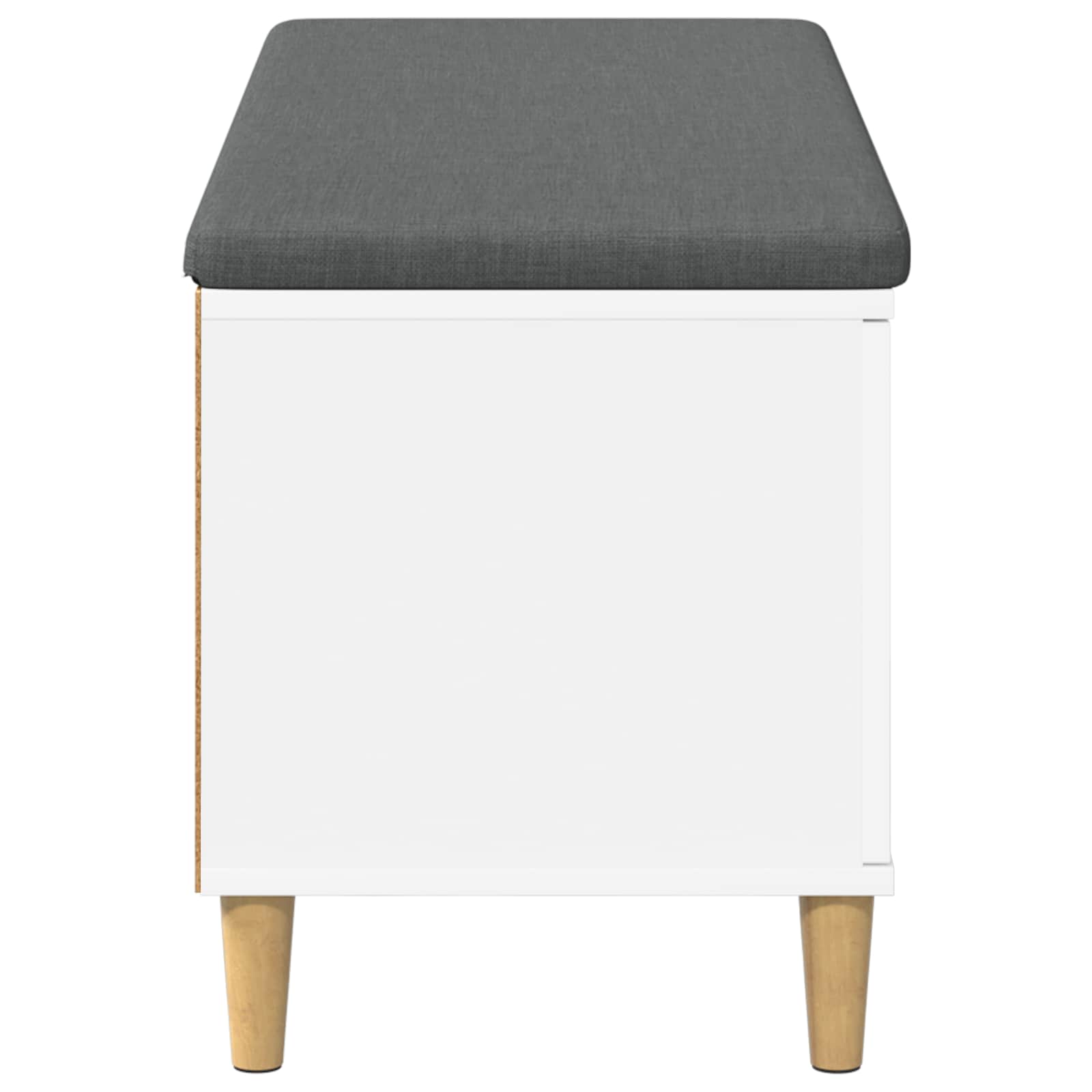 Haldna klop z blazino s shranjevanjem Bela 60 x 38 x 46 cm - slika 7