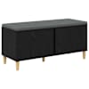 vidaXL Hallipink padjaga ladustamisega Must Tamm 100 x 38 x 46 cm