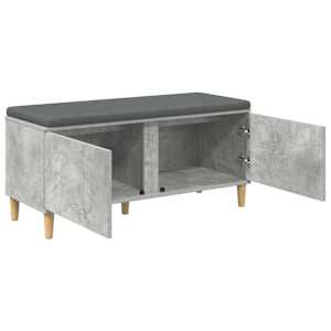 Chodbičková lavice s polštářem Betonově Šedá 100 x 38 x 46 cm - obrázek 5