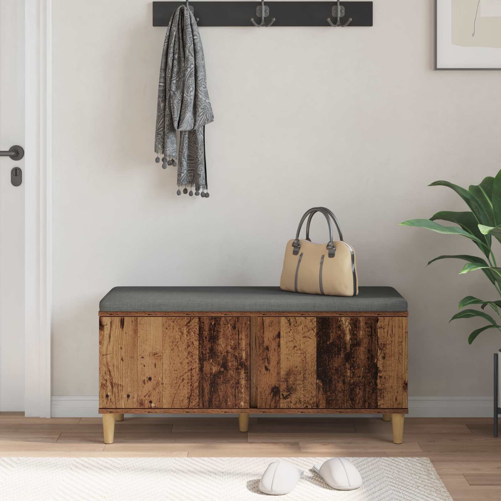 Haldna klop z blazino s shranjevanjem Star les 60 x 38 x 46 cm - slika 4