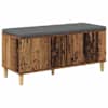 vidaXL Hallipink padjaga ladustamisega Vana puit 100 x 38 x 46 cm