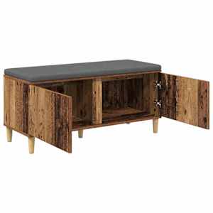 Chodbičková lavice s polštářem Staré dřevo 100 x 38 x 46 cm - obrázek 5