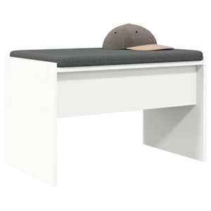 Chodbičková lavice s polštářem Bílá 63 x 38 x 40 cm - obrázek 3