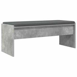 Chodbičková lavice s polštářem Betonově šedá 103 x 38 x 40 cm - obrázek 2