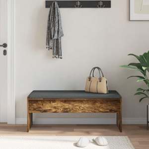 Chodbičková lavice s polštářem Kouřový dub 103 x 38 x 40 cm - obrázek 4
