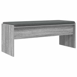 Chodbičková lavice s polštářem Šedá Sonoma 103 x 38 x 40 cm - obrázek 2