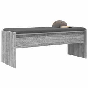 Chodbičková lavice s polštářem Šedá Sonoma 103 x 38 x 40 cm - obrázek 3