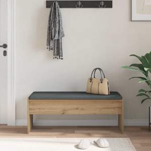 Chodbičková lavice s polštářem Artisanový dub 103 x 38 x 40 cm - obrázek 4