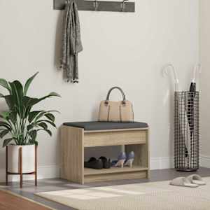 Haldna klop z blazino s polico Sonoma hrast 63 x 38 x 45 cm