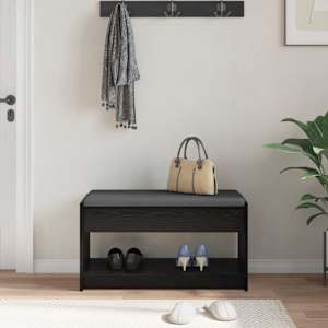 Chodbičková lavice s polštářem Černý Dub 83 x 38 x 45 cm - obrázek 4