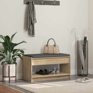 Haldna klop z blazino s polico Sonoma hrast 83 x 38 x 45 cm