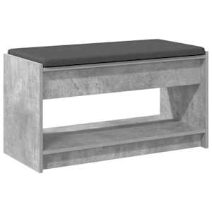 Chodbičková lavice s polštářem Betonově Šedá 83 x 38 x 45 cm - obrázek 7