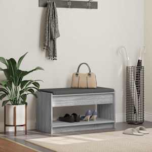 Haldna klop z blazino s polico Siva Sonoma 83 x 38 x 45 cm