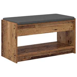 Chodbičková lavice s polštářem Staré dřevo 83 x 38 x 45 cm - obrázek 2