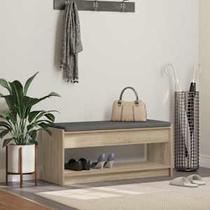 Chodbičková lavice s polštářem Sonoma dub 103 x 38 x 45 cm - obrázek 1
