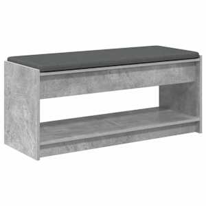 Chodbičková lavice s polštářem Betonově Šedá 103 x 38 x 45 cm - obrázek 7