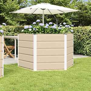 Cvetlično korito Slonokoščena 129 x 129 x 75 cm Jeklo