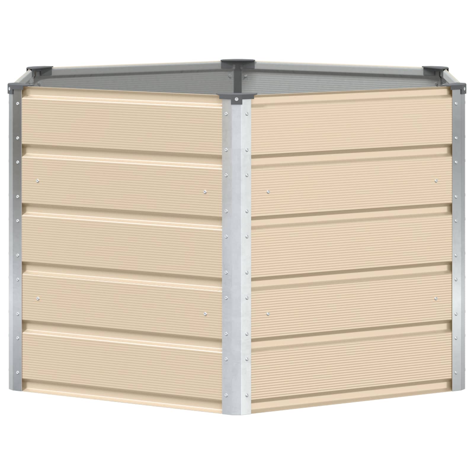 Plantenbak Ivoor 129 x 129 x 75 cm Staal image 2