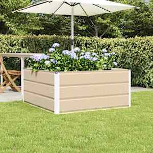 Cvetlično korito Slonokoščena 100 x 100 x 45 cm Jeklo