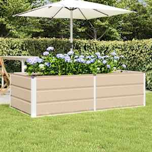 Cvetlično korito Slonokoščena 160 x 80 x 45 cm Jeklo