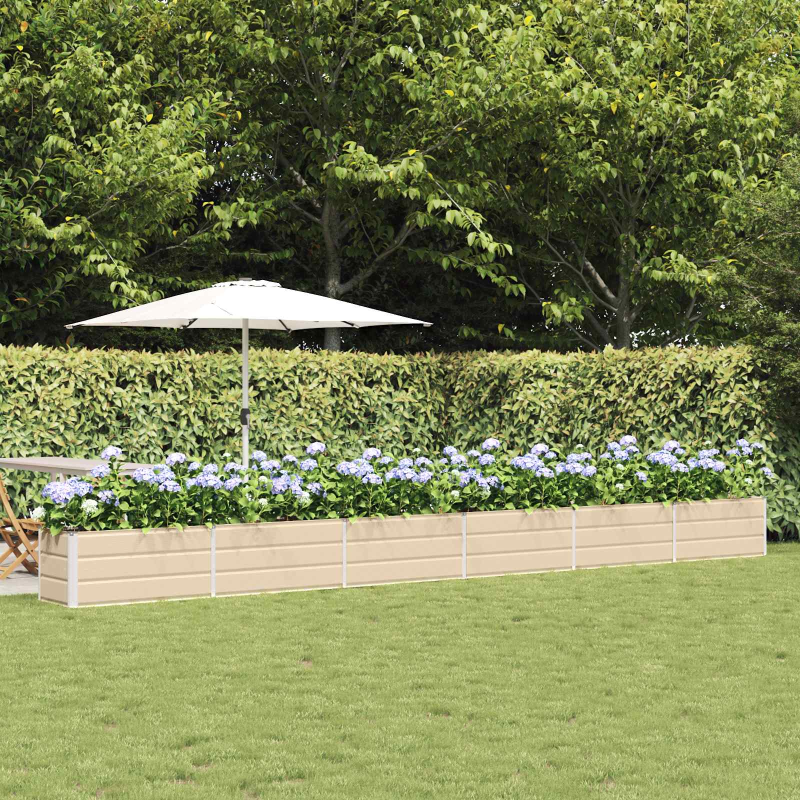 Cvetlično korito Slonokoščena 480 x 50 x 45 cm Cinkana jeklena