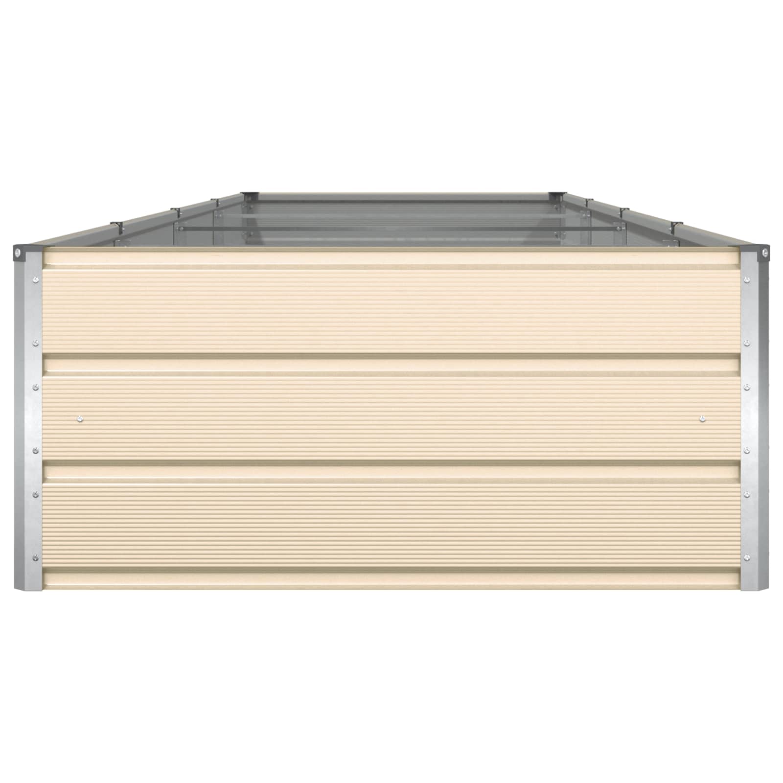 Cvetlično korito Slonokoščena 195 x 100 x 45 cm Cinkana jeklena - slika 6