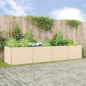 Cvetlično korito Slonokoščena 385 x 100 x 75 cm Cinkana jeklena