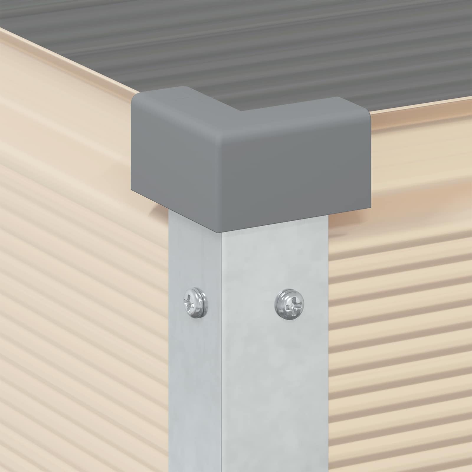 Cvetlično korito Slonokoščena 100 x 45 x 90 cm Cinkana jeklena - slika 7