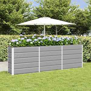 Cvetlično korito Svetlo siva 160 x 40 x 75 cm Jeklo