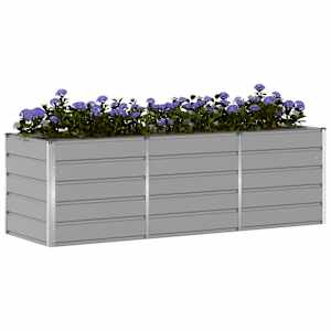 Truhlík Světle šedá 240 x 80 x 75 cm Ocel - obrázek 3