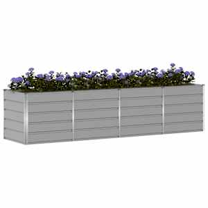 Truhlík Světle šedá 320 x 80 x 75 cm Ocel - obrázek 3