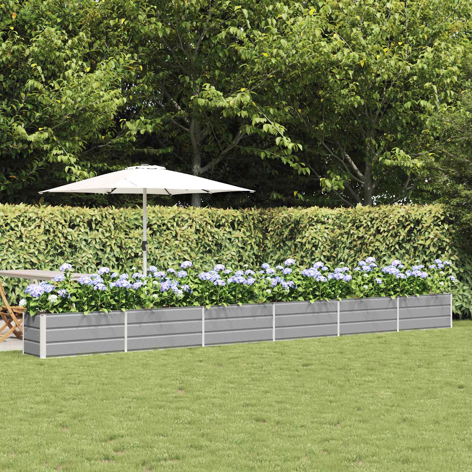 Cvetlično korito Svetlo siva 480 x 50 x 45 cm Cinkana jeklena