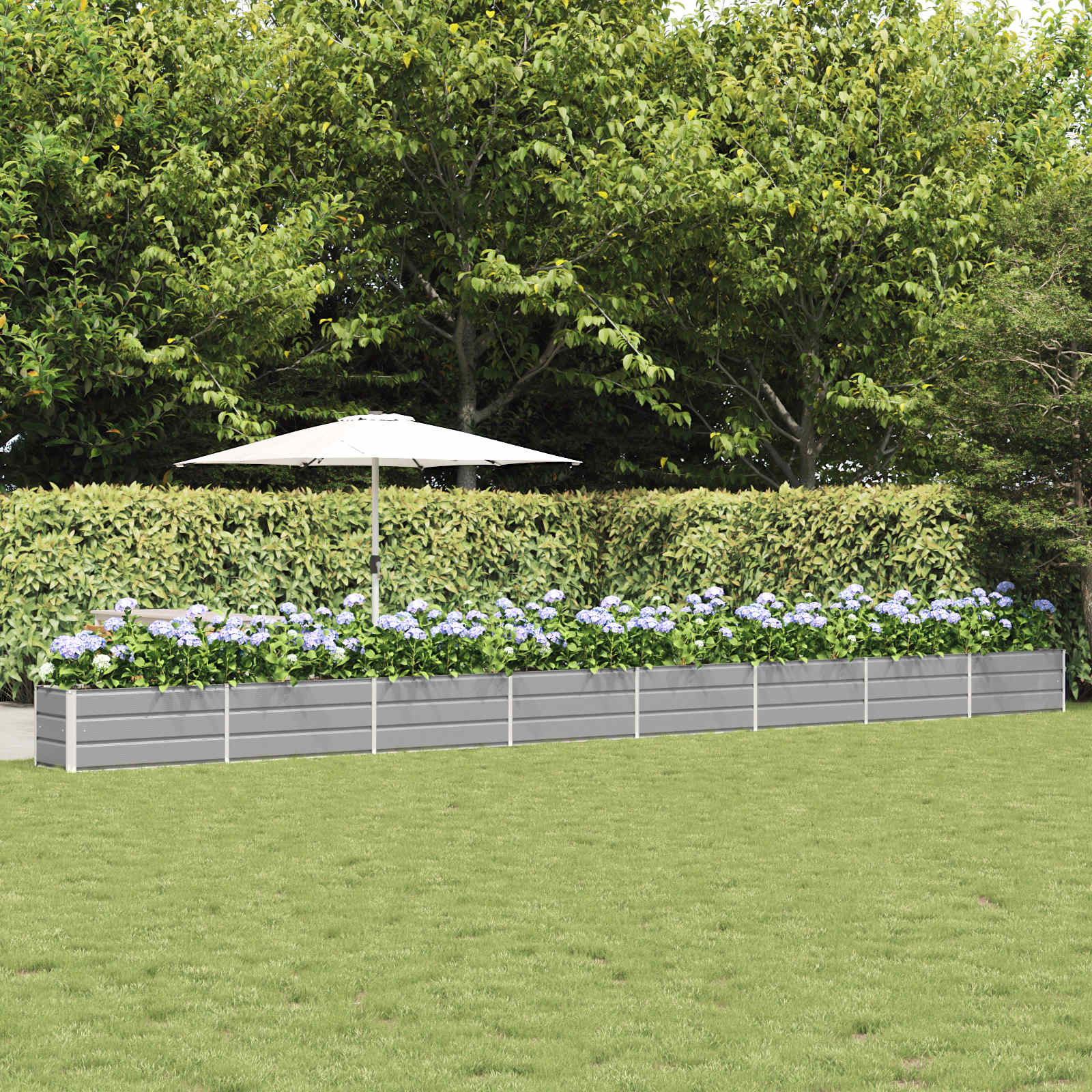 vidaXL Jardinieră Gri deschis 770 x 50 x 45 cm Oțel Galvanizat