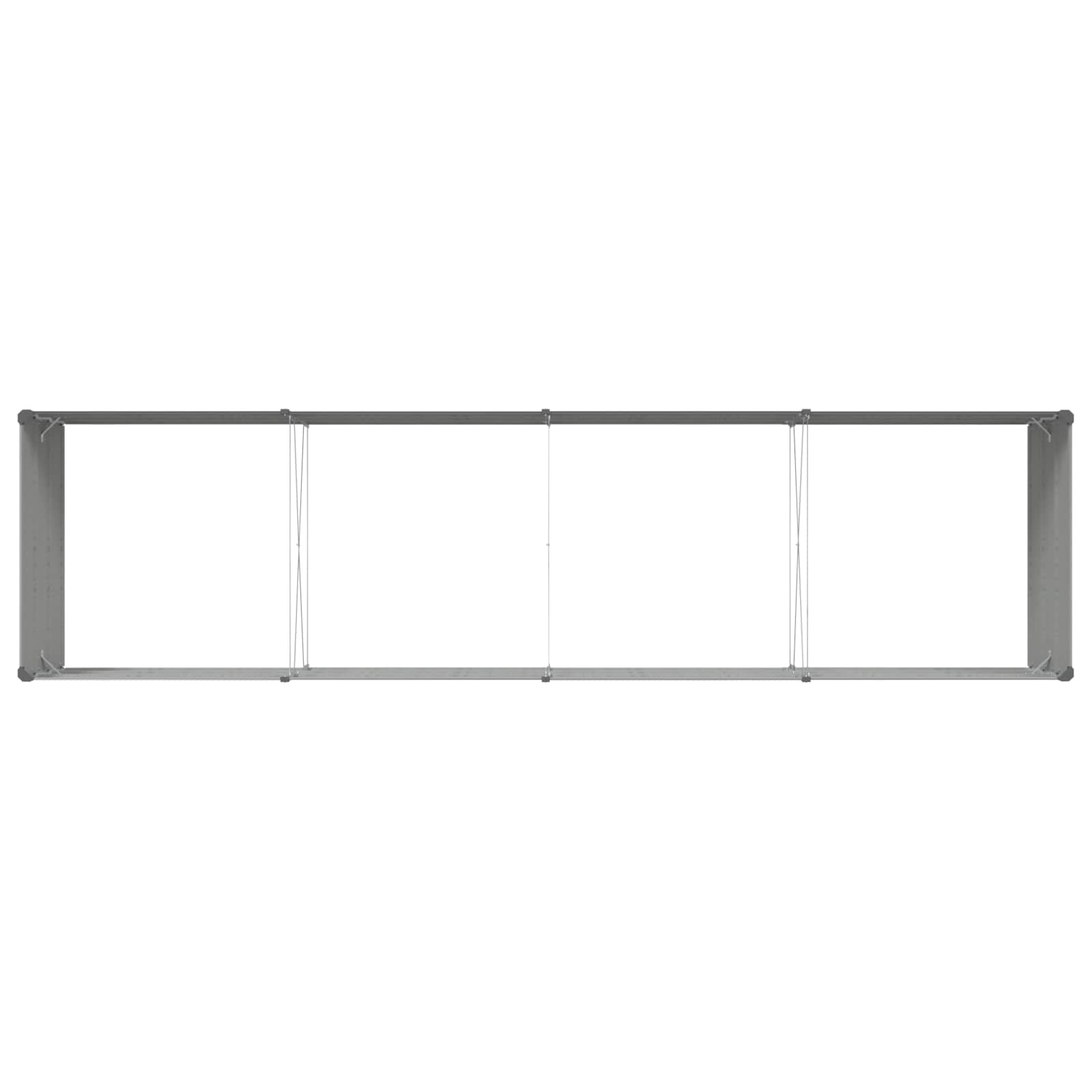 Cvetlično korito Svetlo siva 195 x 100 x 45 cm Cinkana jeklena - slika 7