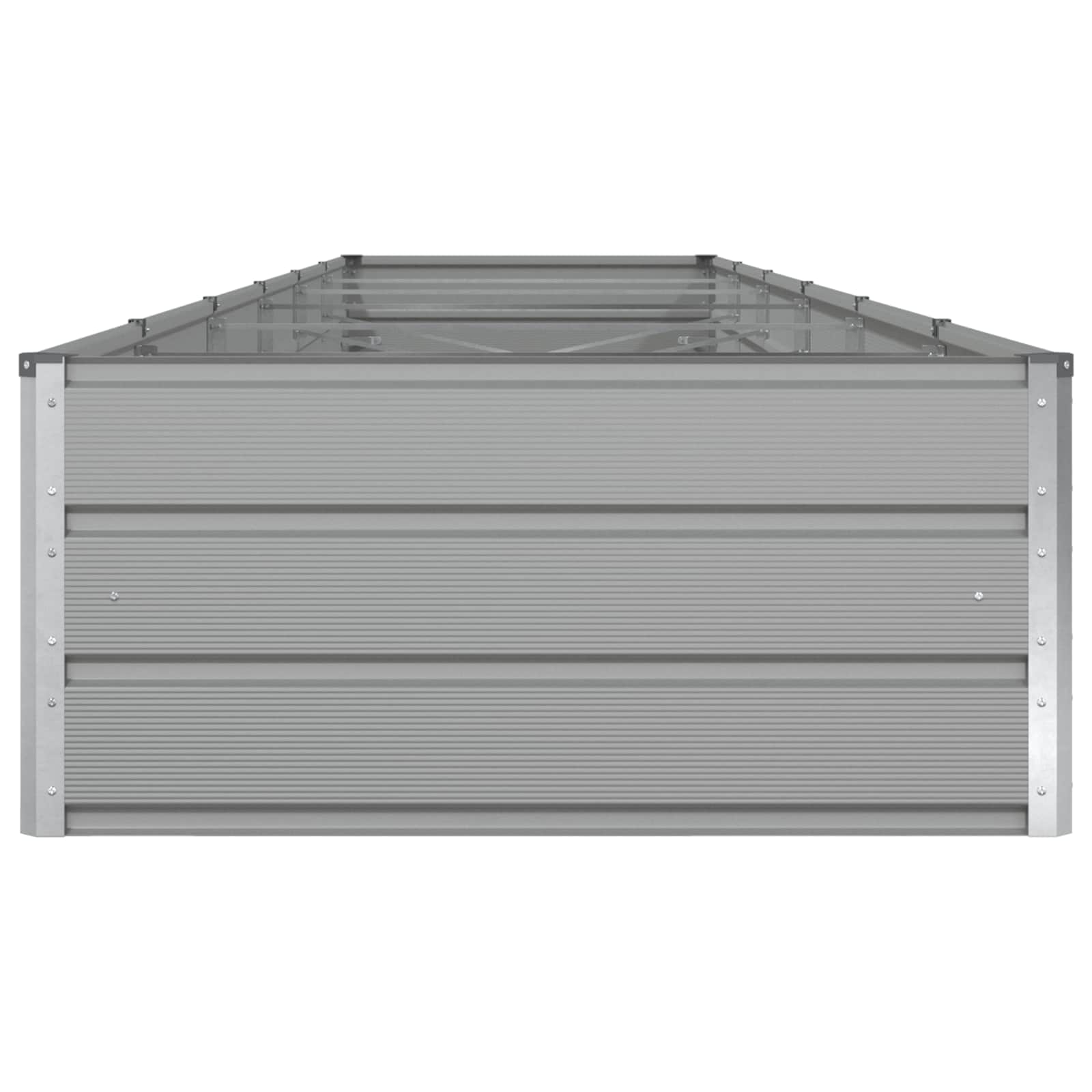 Cvetlično korito Svetlo siva 195 x 100 x 45 cm Cinkana jeklena - slika 6