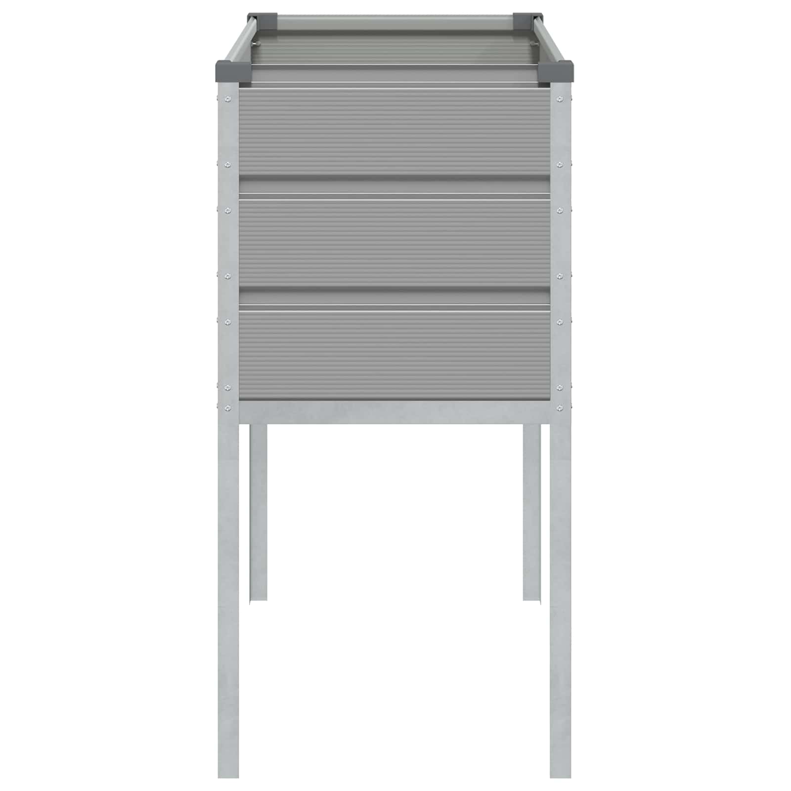 Cvetlično korito Svetlo siva 100 x 45 x 90 cm Cinkana jeklena - slika 5