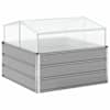 vidaXL Taimekast Helehall 100 x 100 x 77 cm Tsingitud teras