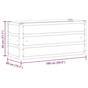 Truhlík Antracit 100 x 40 x 45 cm Ocel - obrázek 7
