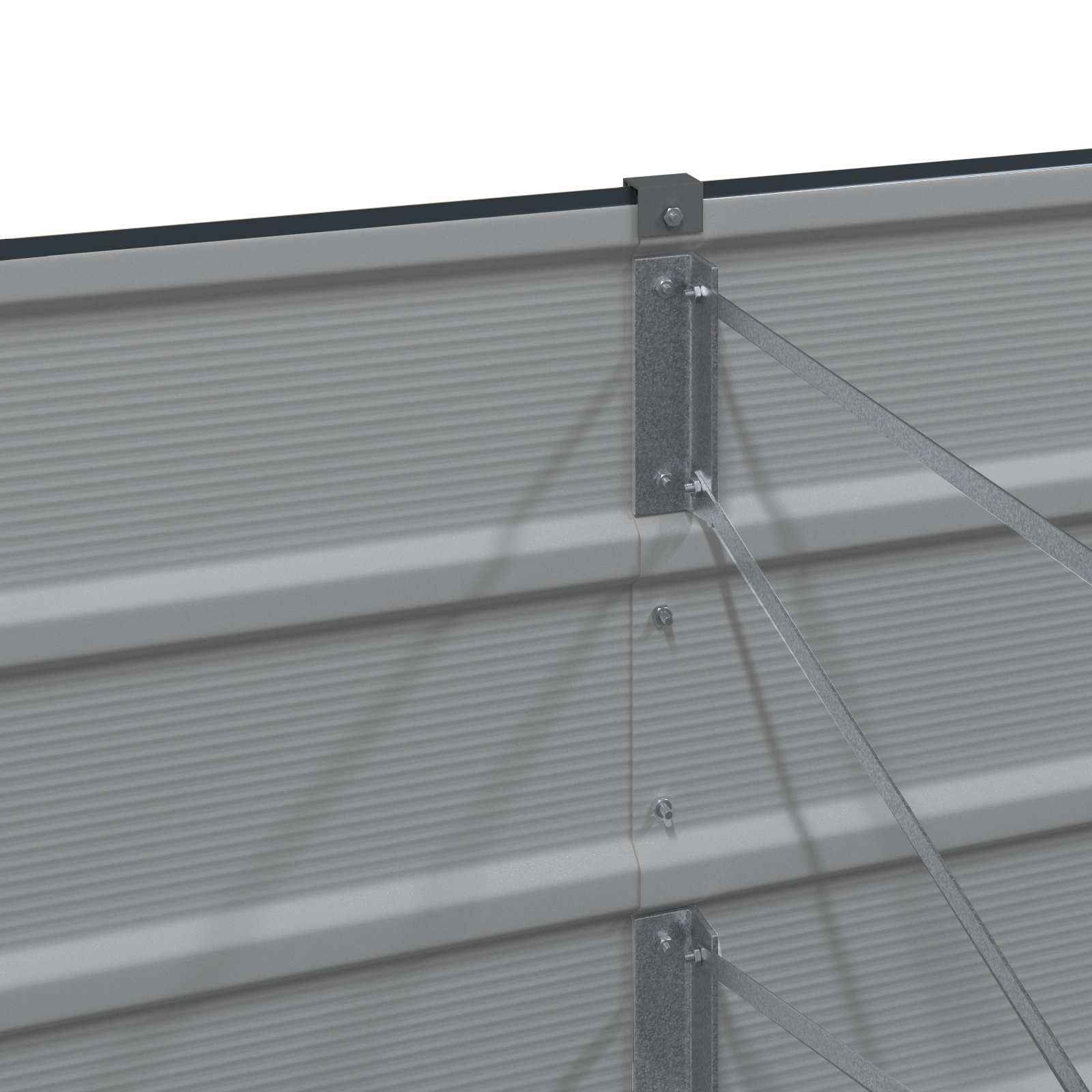 Cvetlično korito Antracit 240 x 80 x 75 cm Jeklo - slika 5