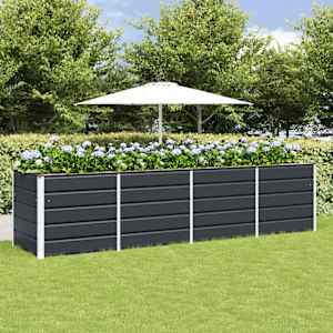 Cvetlično korito Antracit 240 x 80 x 75 cm Jeklo