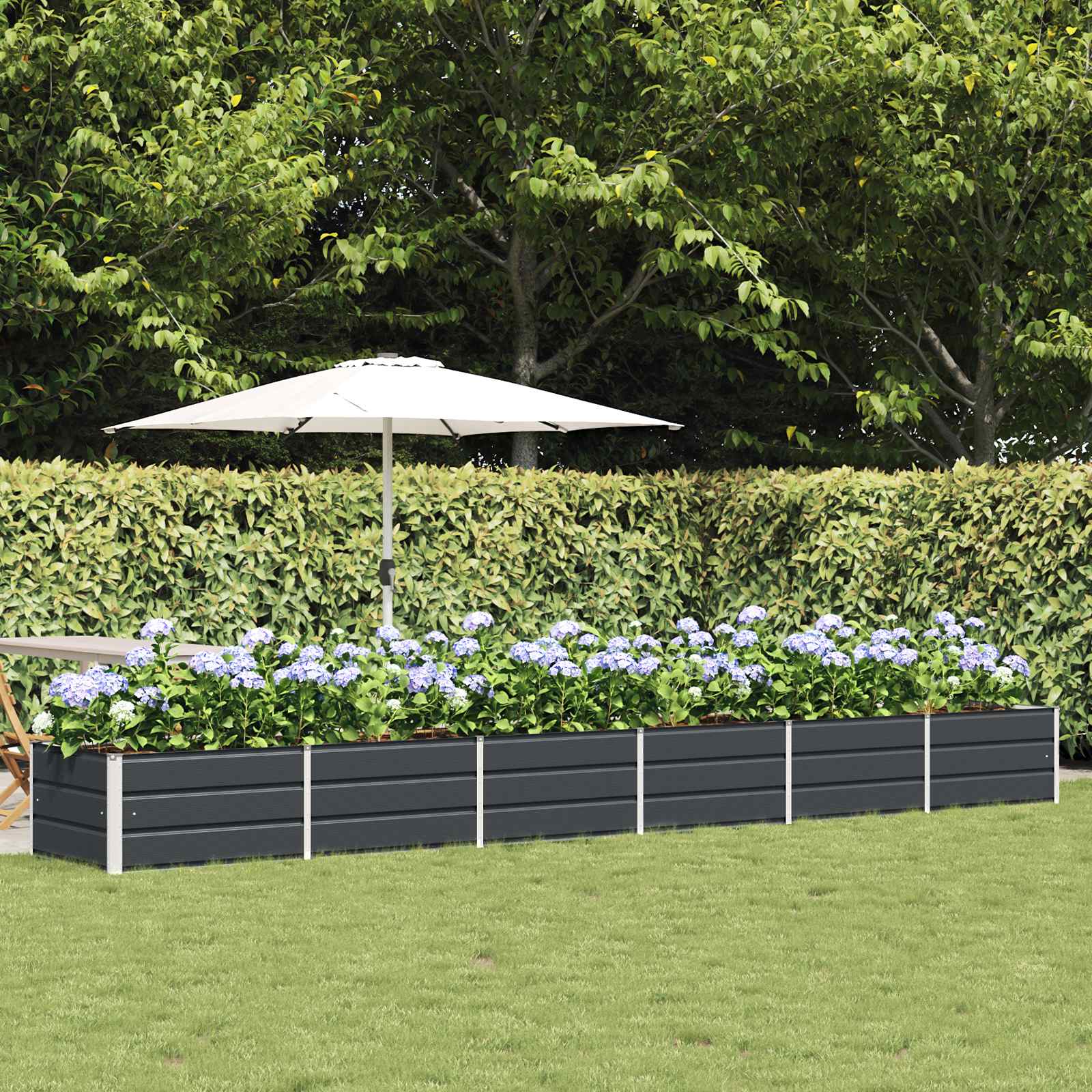 vidaXL Jardinieră Antracit 480 x 80 x 45 cm Oțel