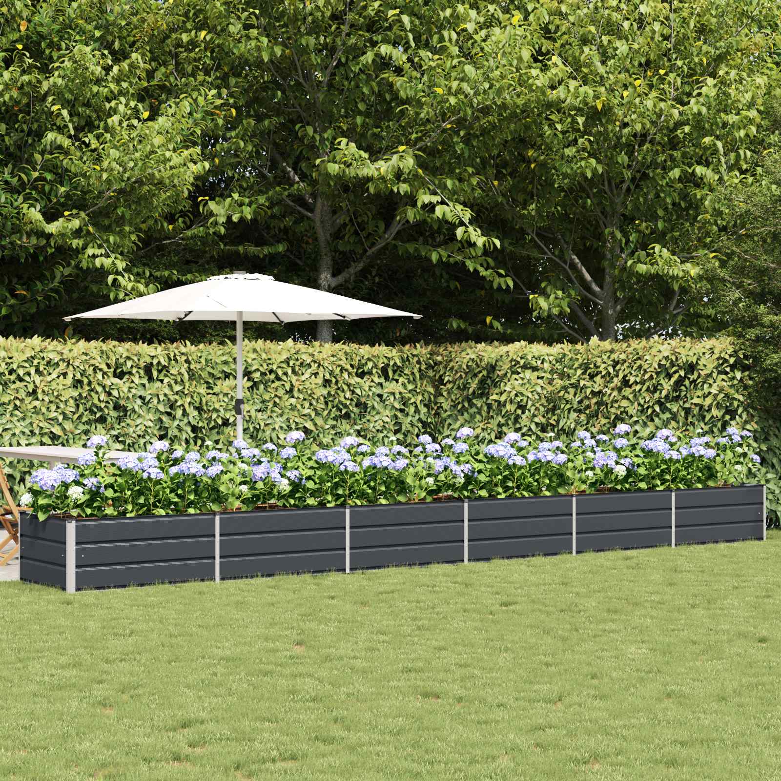 Plantenbak Antraciet 600 x 80 x 45 cm Staal image 1