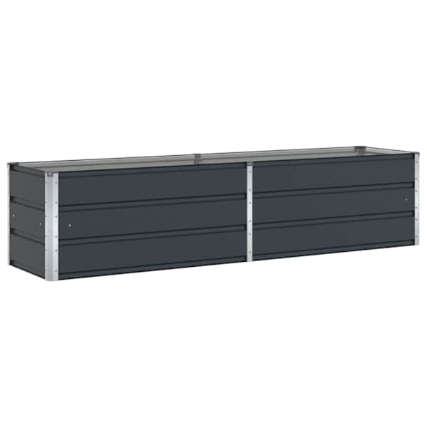 vidaXL Taimekast Antratsiit 195 x 50 x 45 cm Tsinkteras