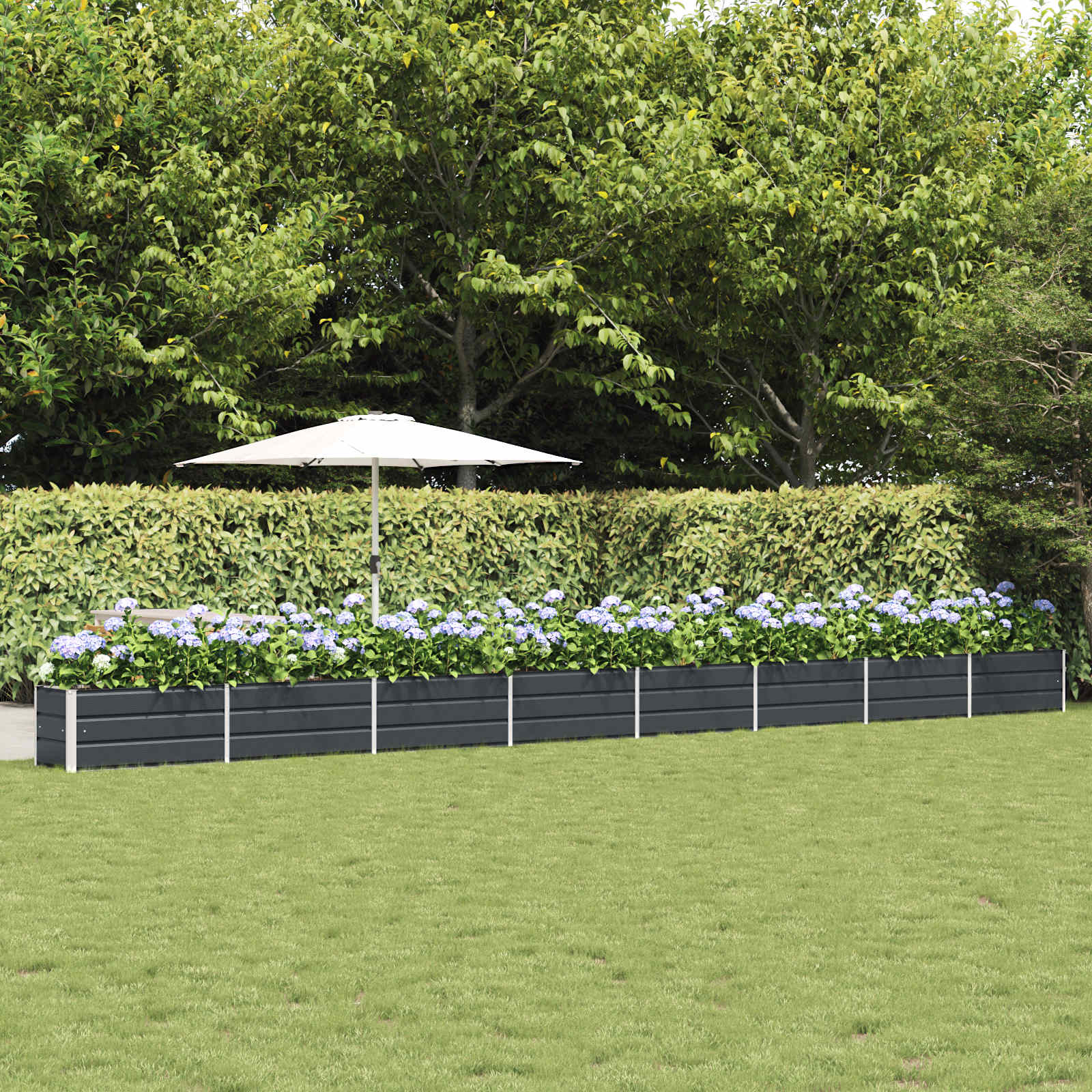 Cvetlično korito Antracit 480 x 50 x 45 cm Cinkana jeklena