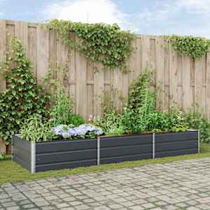 Cvetlično korito Antracit 290 x 100 x 45 cm Cinkana jeklena